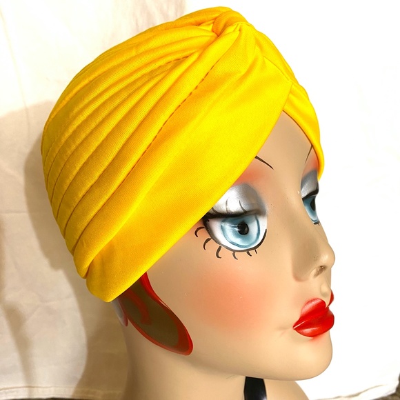Golden Yellow vintage, retro pinup style turban - Picture 3 of 3
